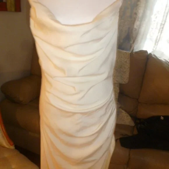 PRRIME  Sexy Side Slit Maxi Dress – Ivory – Size L (Runs Small) NWT - Picture 7 of 11